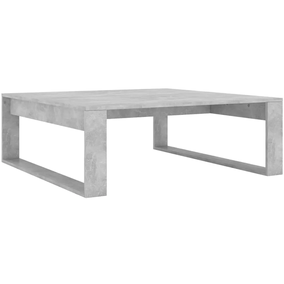 vidaXL Salontafel 100x100x35 cm bewerkt hout betongrijs