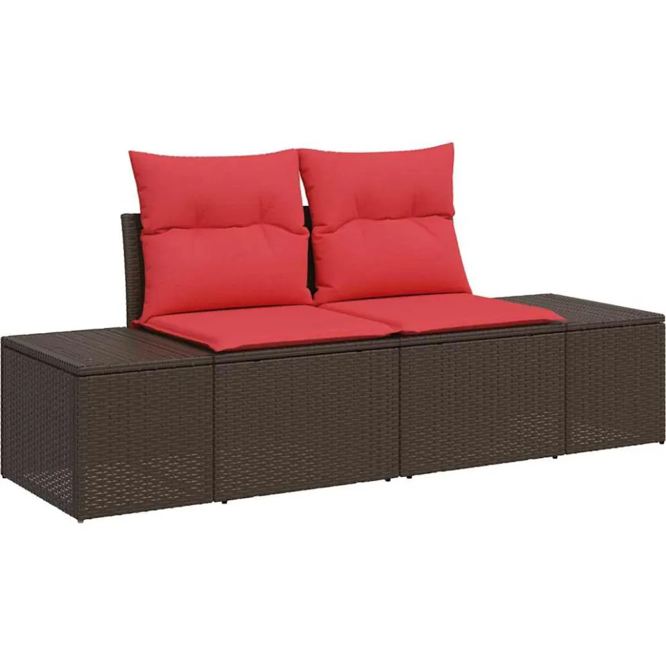 vidaXL Tuin Sofa Set 8 st poly rattan zwart, foto 4