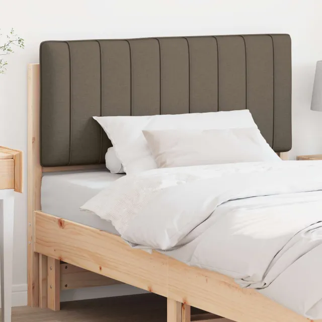 vidaXL Gestoffeerd hoofdbord Bruin en Taupe 100 cm Massief grenenhout