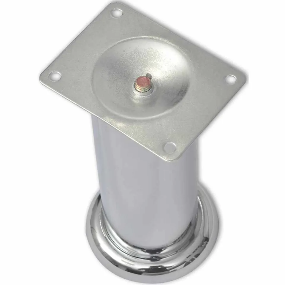 vidaXL Bankpoten 8 st rond 180 mm chroomkleurig, foto 3
