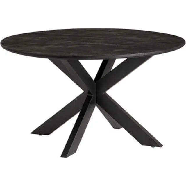 MySons Nijwie Eettafel Colombia 120 cm Rond mangohout - zwart | Meubelplaats