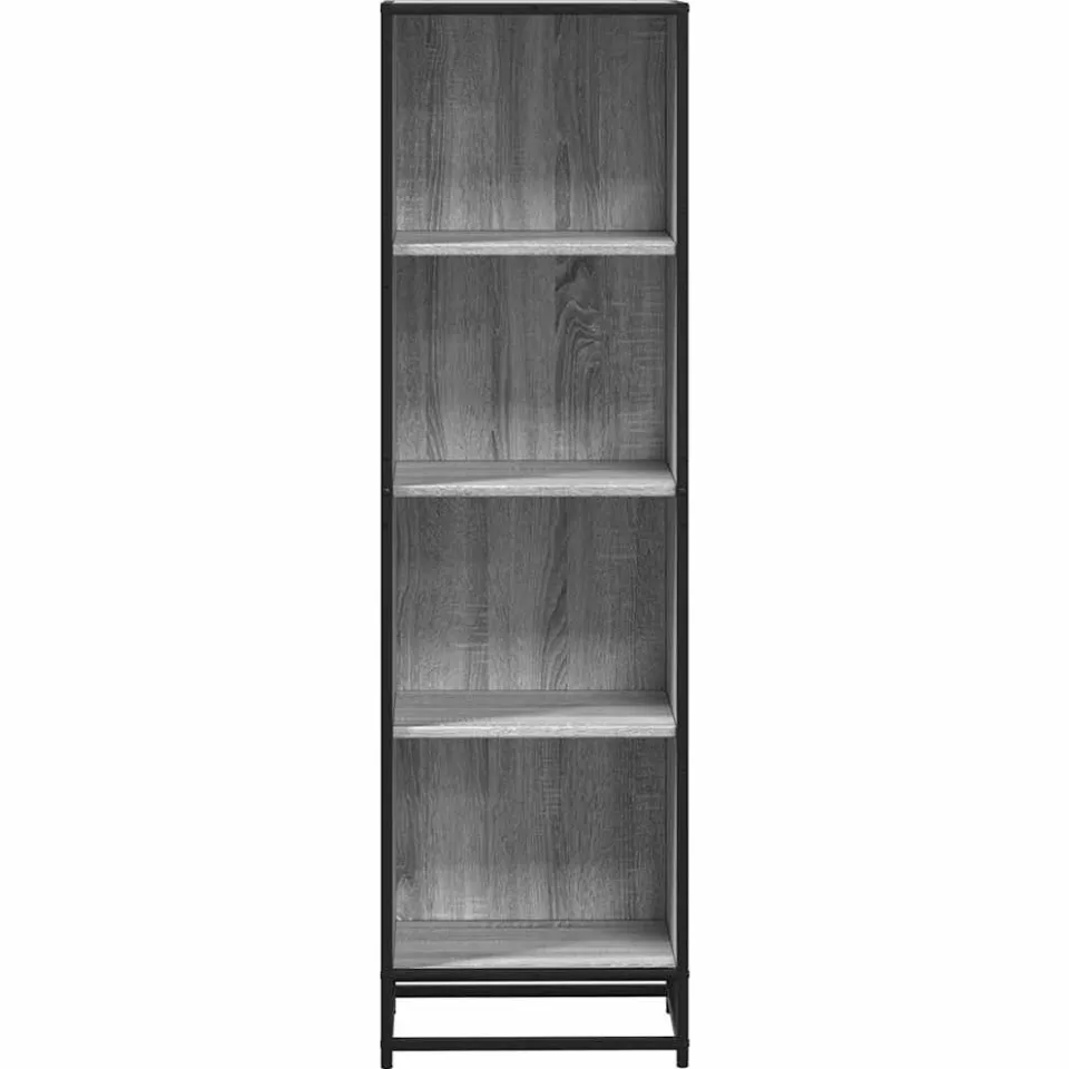 vidaXL Boekenkast 40x35x139 cm bewerkt hout grijs sonoma eikenkleurig, foto 3