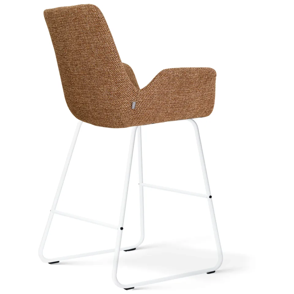 Nolon Nino-Eef barkruk bruin blend - wit onderstel - 65 cm, foto 3
