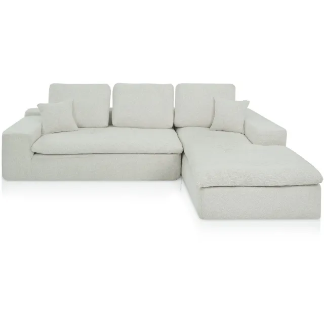 Popsofa Lazy Hoekbank Beige Rechts
