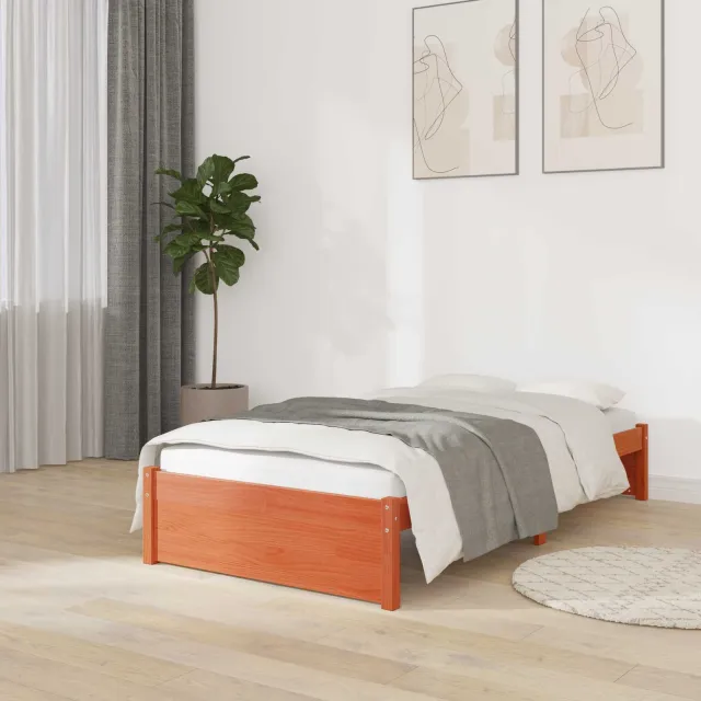 vidaXL Bedframe Massief dennenhout Bruin