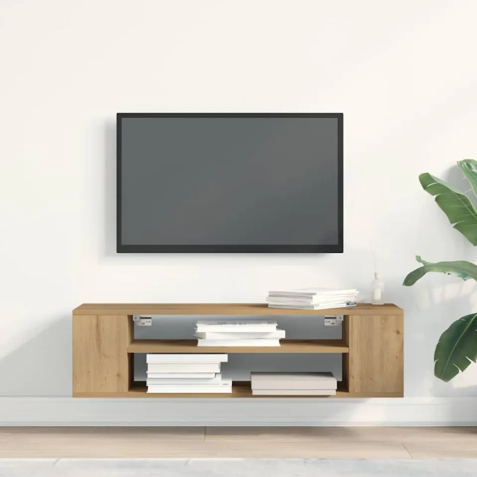 vidaXL TV-kast 100 x 30 x 26,5 cm artisian oak Bewerkt hout, foto 4