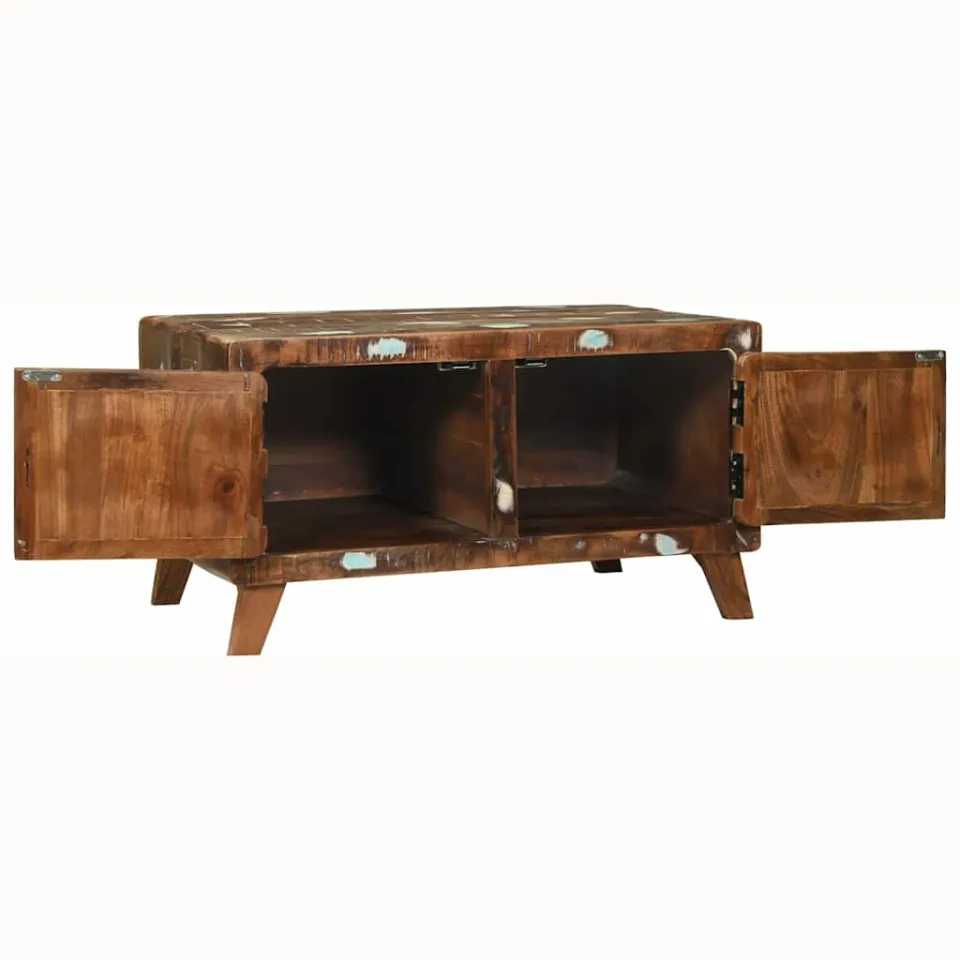 vidaXL Salontafel Multikleur 80 x 54 x 45 cm Massief Gerecycled Hout meerkleurig, foto 3