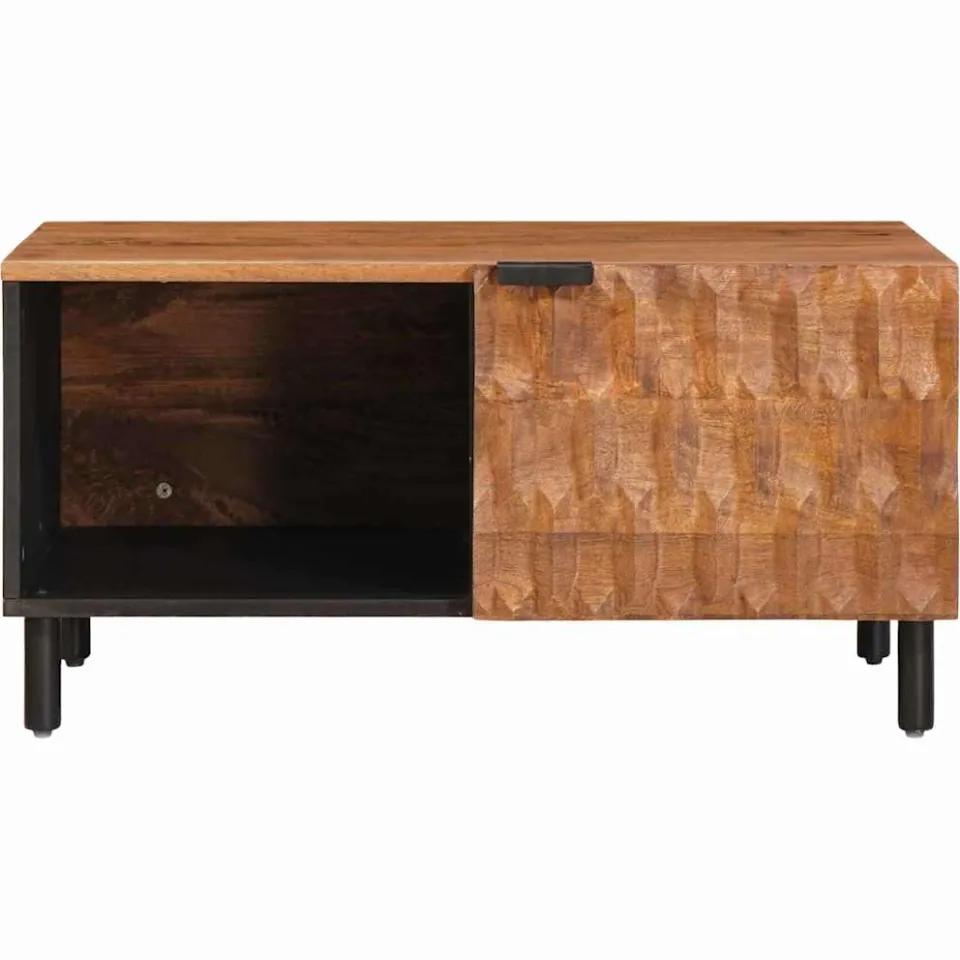 vidaXL Salontafel Bruin 80 x 50 x 40 cm Massief Mango Hout, foto 3
