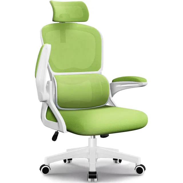 Daccormax Bureaustoel, Ergonomische Bureaustoel met Verstelbare Lendensteun en 3D Hoofdsteun – Bureaustoelen voor Volwassenen – Office Chair 135° Kantelbare Rugleuning – Belastbaar tot 150 kg – Verstelbare Armleuningen – Ademend Mesh – Zwart