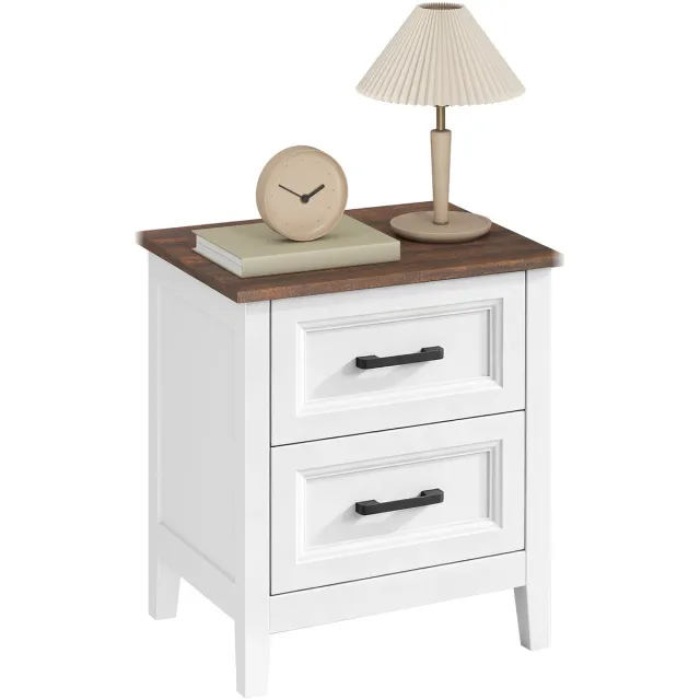 Homcom Nachtkastje-MDF-45 x 35 x 50 cm-Wit