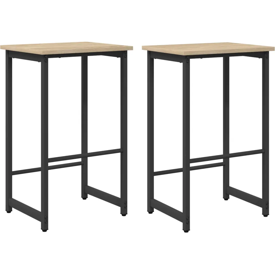vidaXL Barkruk 2 st Sonoma Eiken 40 x 32 x 64 cm Bewerkt hout, foto 3