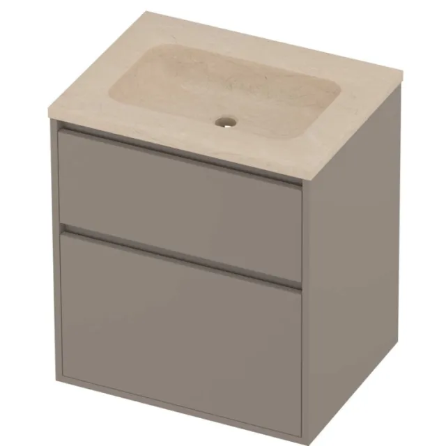 Proline Rollo Badmeubelset Hardsteen Elegant 60x46x67 cm Sand Stone Clay Beige