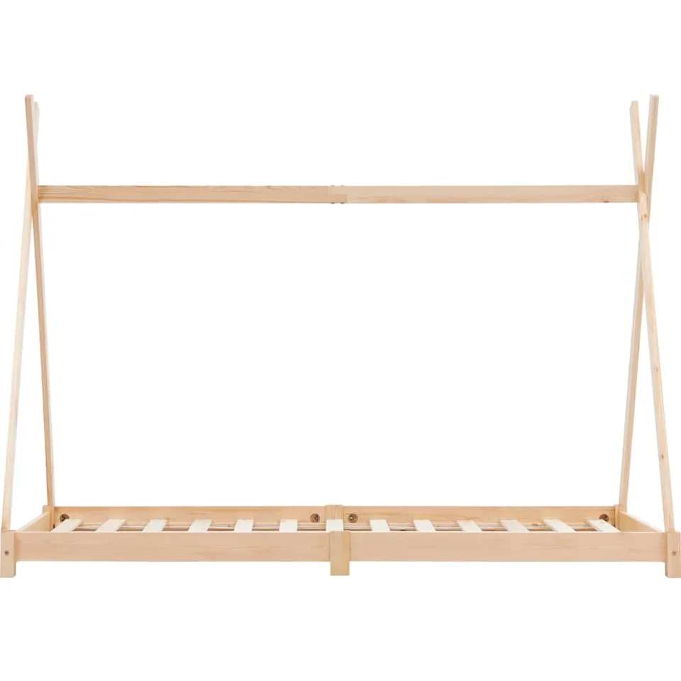 vidaXL Kinderbedframe massief grenenhout 90x200 cm bruin, foto 3