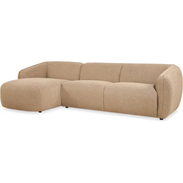 Giga Living Hoekbank Laila Stof Taupe Links - Giga Meubel