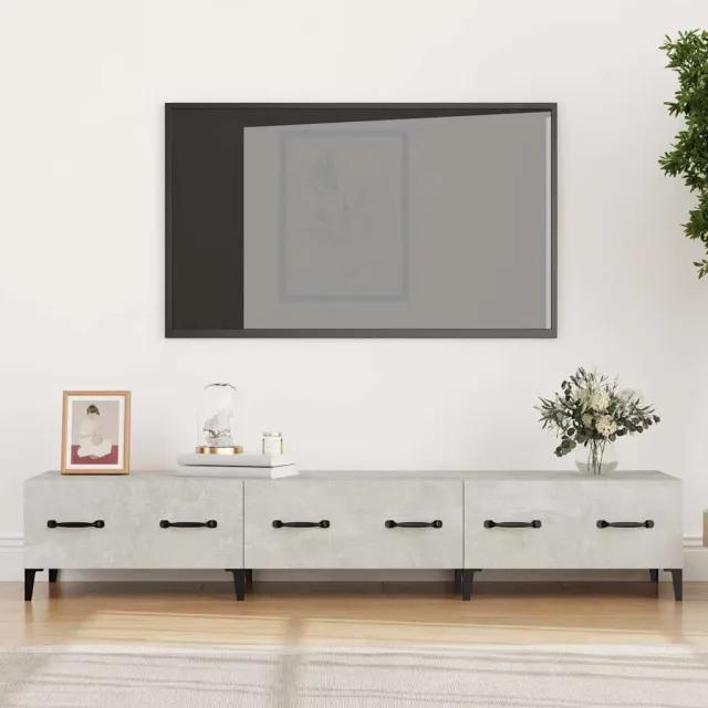 vidaXL Tv-meubel 150x34,5x30 cm bewerkt hout betongrijs grijs, foto 2
