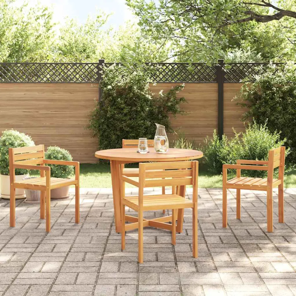 vidaXL 5-delige tuinset van massief acaciahout bruin, foto 4
