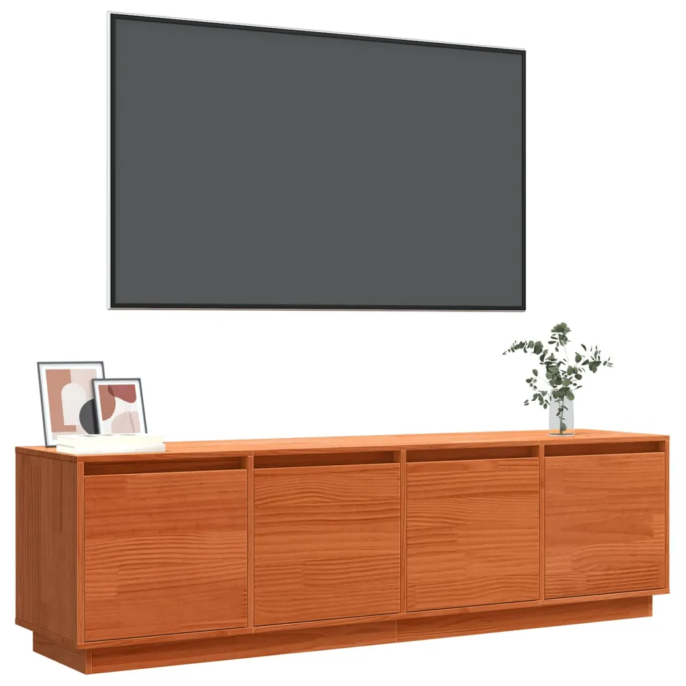 vidaXL TV-kast 156 x 37 x 45 cm Bruin Bewerkt hout, foto 3
