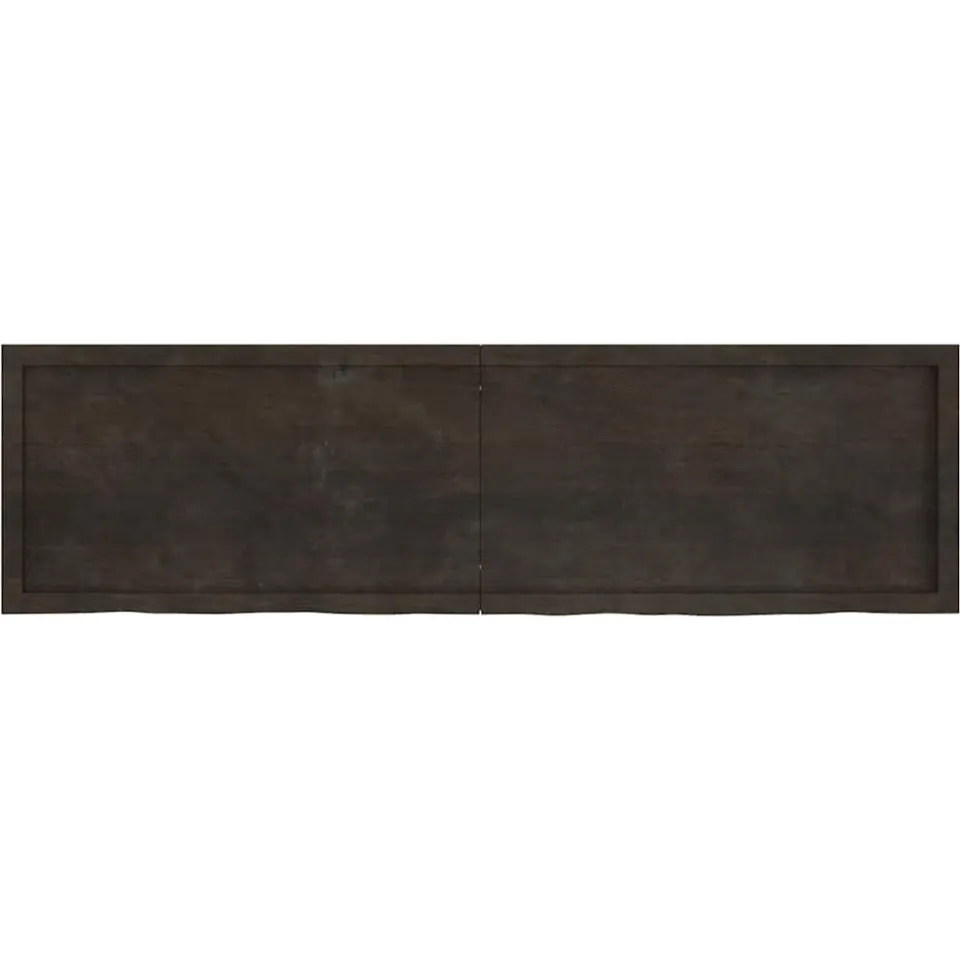 vidaXL Tafelblad 180x50x(2-6)cm behandeld eikenhout donkerbruin, foto 2