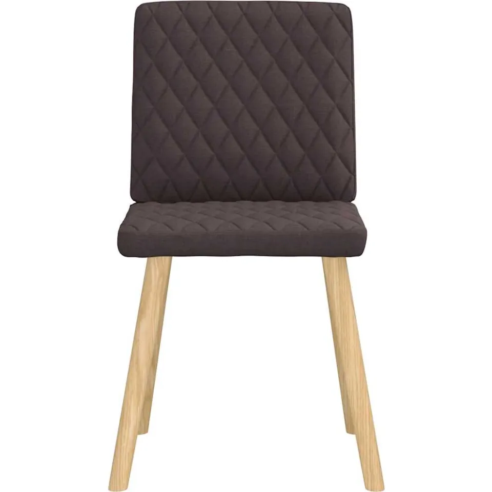 vidaXL Eetkamerstoelen 6 st stof donkerbruin bruin, foto 4