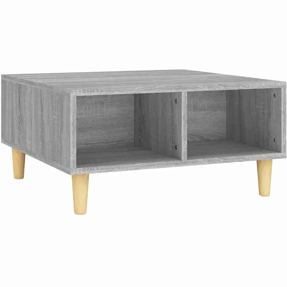 vidaXL Salontafel 60x60x30 cm bewerkt hout grijs sonoma eikenkleurig, foto 3