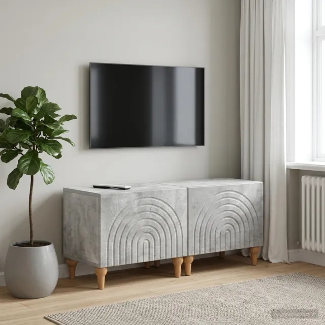 vidaXL Tv-meubel Betongrijs Bewerkt hout grijs, foto 2