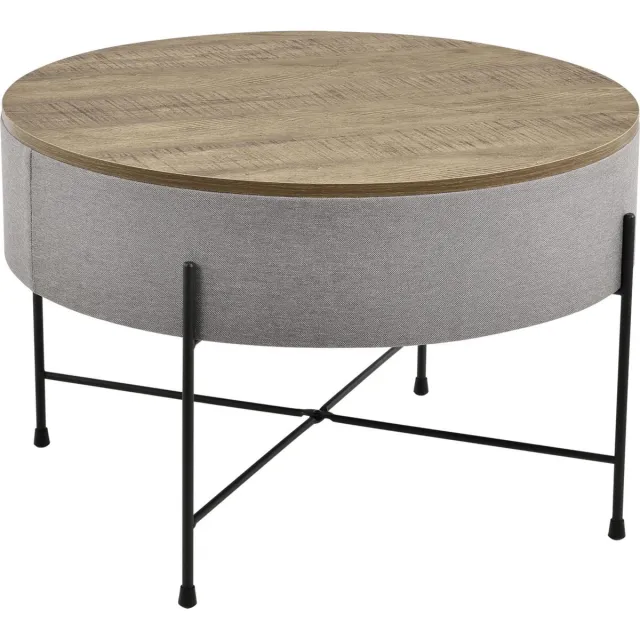 en.casa Salontafel Tauranga 40x60 cm walnootkleurig grijs en zwart walnootkleurig, grijs en zwart