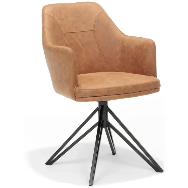 armstoel Melvin cognac, foto 2
