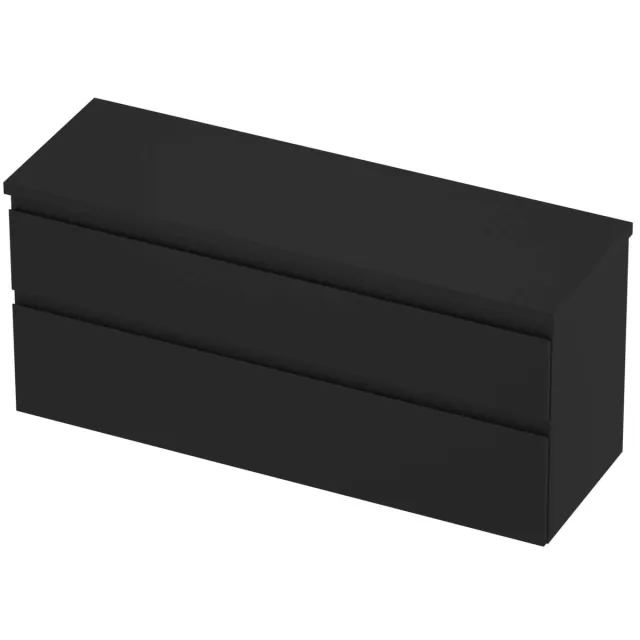 Proline Deck Badmeubelset Asymmetrisch 140x46x55 cm Mat Zwart