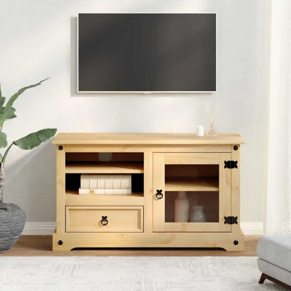 vidaXL Tv-meubel Corona 100x45x58 cm massief grenenhout bruin, foto 2