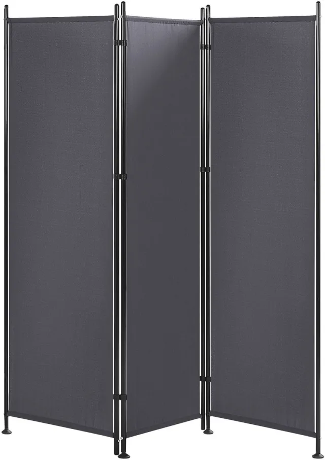 Beliani NARNI - Kamerscherm - Donkergrijs - 160 x 170 cm - Polyester