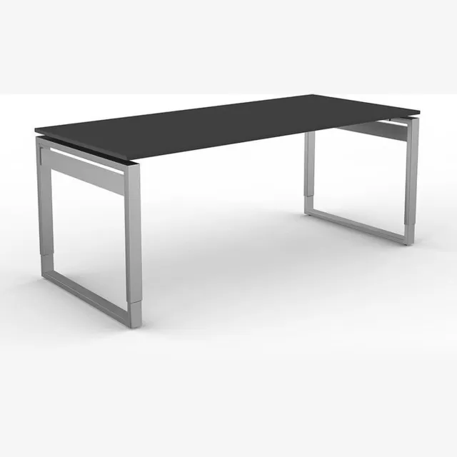 Kerkmann Bureau Workspace 180cm antraciet hoogte verstelbaar zwart, antraciet
