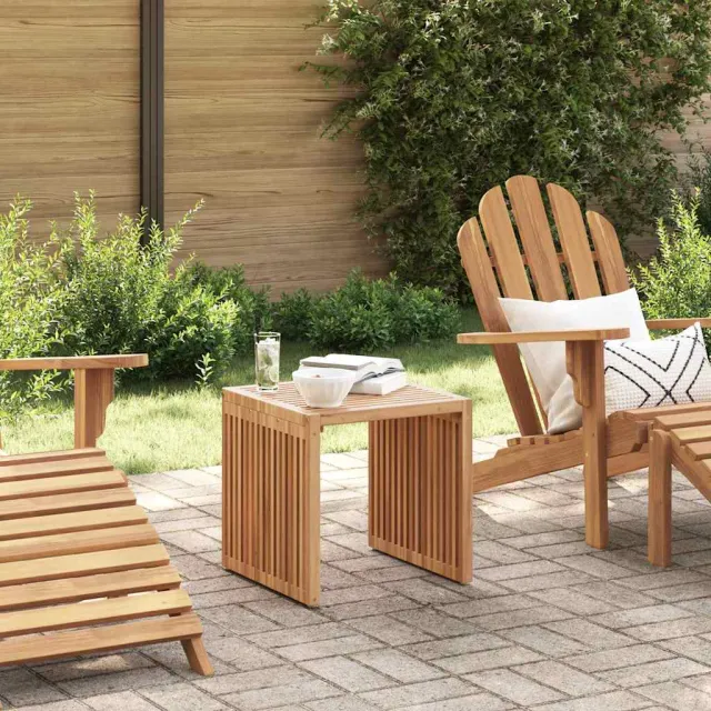 vidaXL Tuin Bijzettafel Bruin 45 x 45,5 x 45,5 cm Massief Teakhout, foto 2