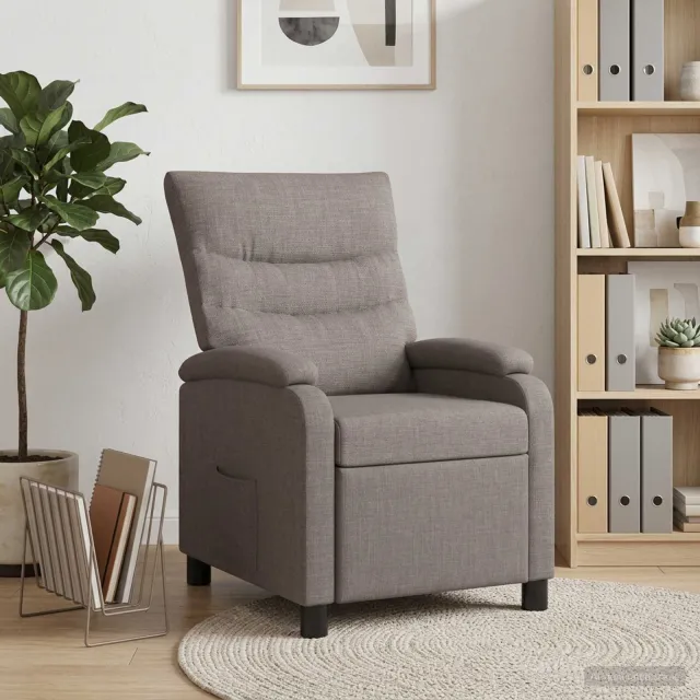 vidaXL Relaxfauteuil Taupe Stof