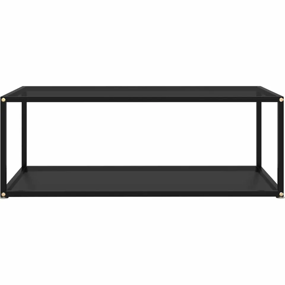 vidaXL Salontafel 100x50x35 cm gehard glas zwart