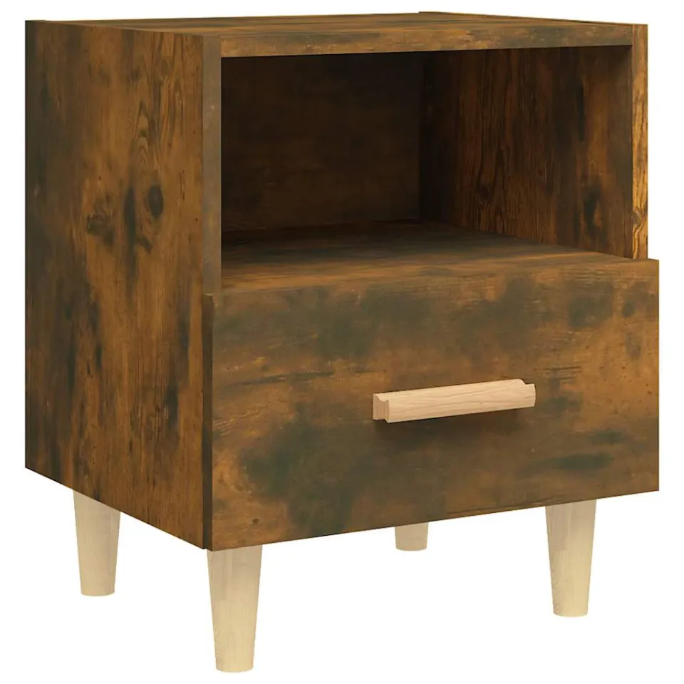 vidaXL Nachtkastjes 2 st 40x35x47 cm gerookt eikenkleurig, foto 4