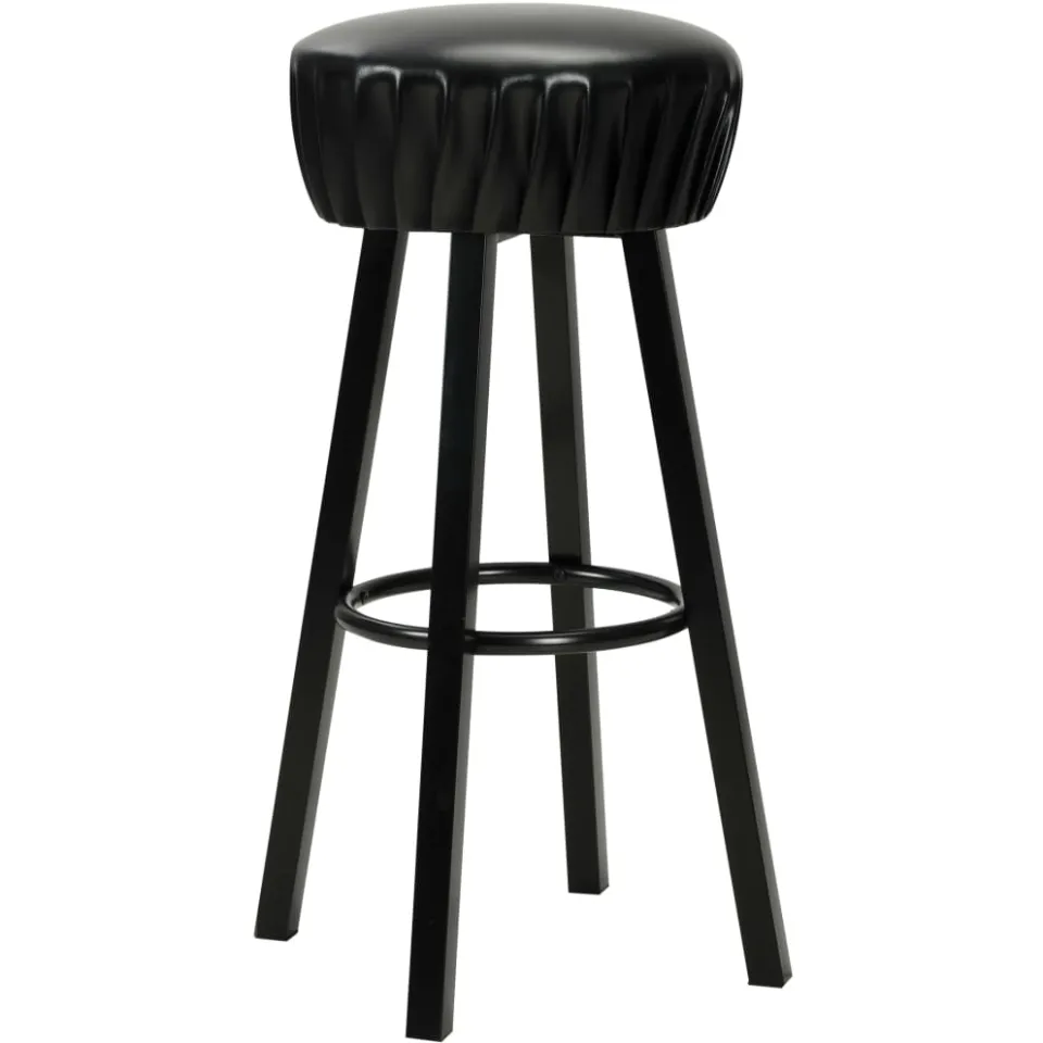 vidaXL Barstoelen 2 st kunstleer zwart, foto 2