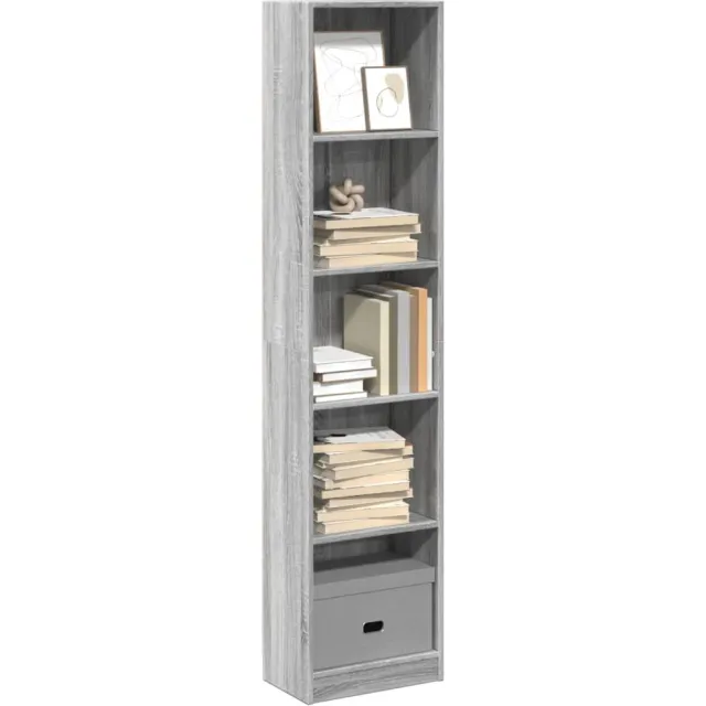 vidaXL Boekenkast 40x24x176 cm bewerkt hout grijs sonoma eikenkleurig