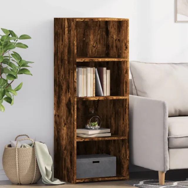 vidaXL Hoge kast 45x41x124 cm bewerkt hout gerookt eikenkleurig Bruin