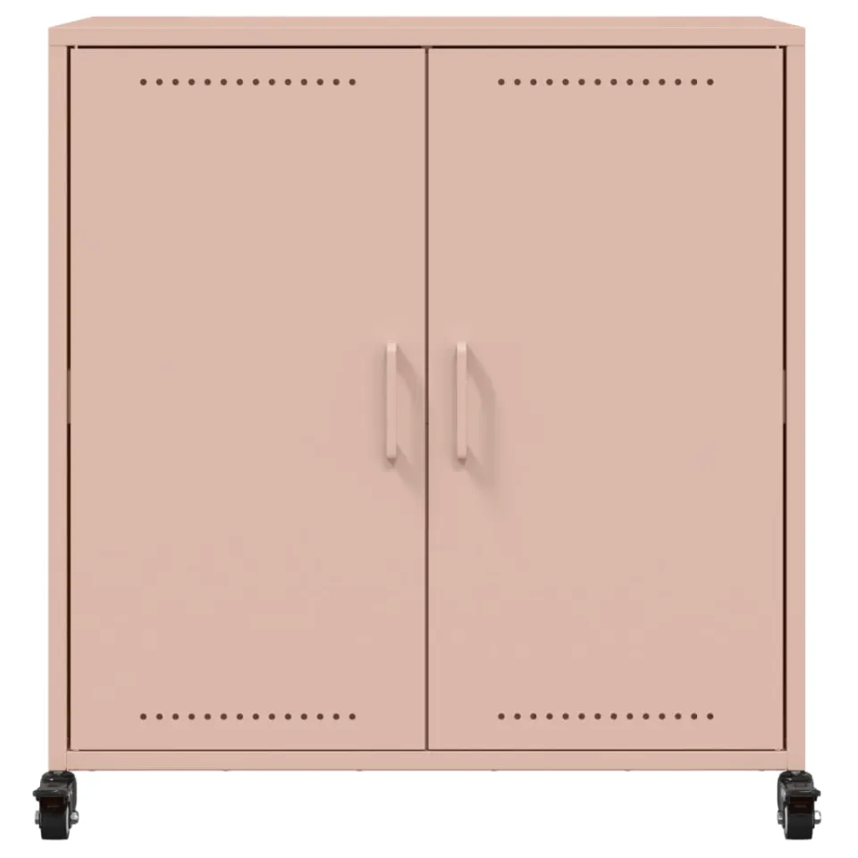 vidaXL Dressoir 68x39x72 cm staal roze, foto 4