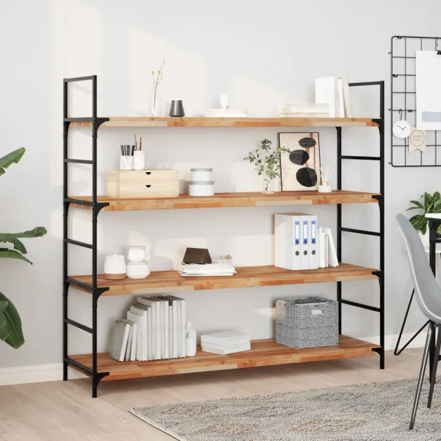 vidaXL Wandschap zwevend olieafwerking 160x40x4 cm massief acaciahout Bruin