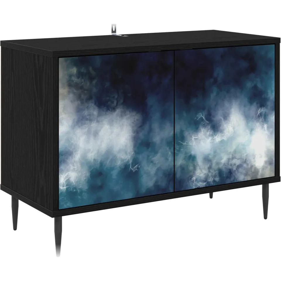 vidaXL Tv-meubel RAALTE 69 x 33 x 50,5 cm Zwart eiken Bewerkt hout, foto 3