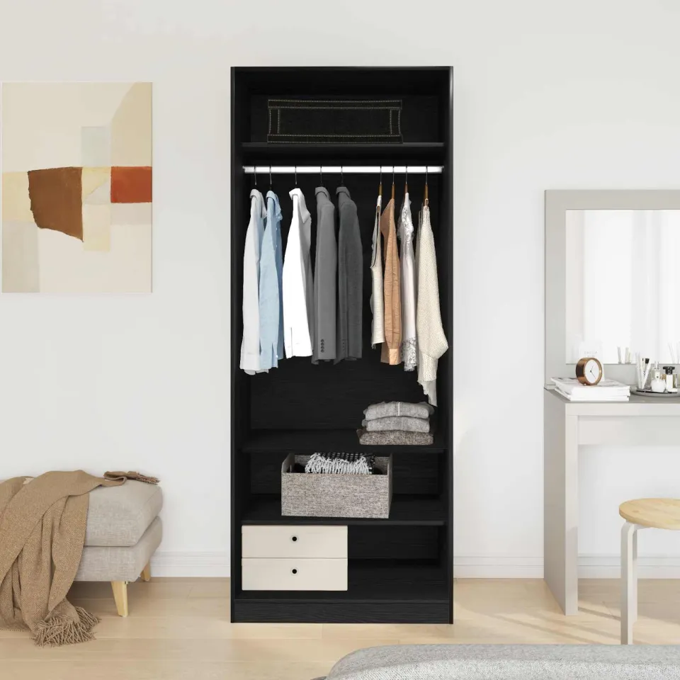 vidaXL Kledingkast Artisan Eiken 80 x 50 x 200 cm Bewerkt hout, foto 4