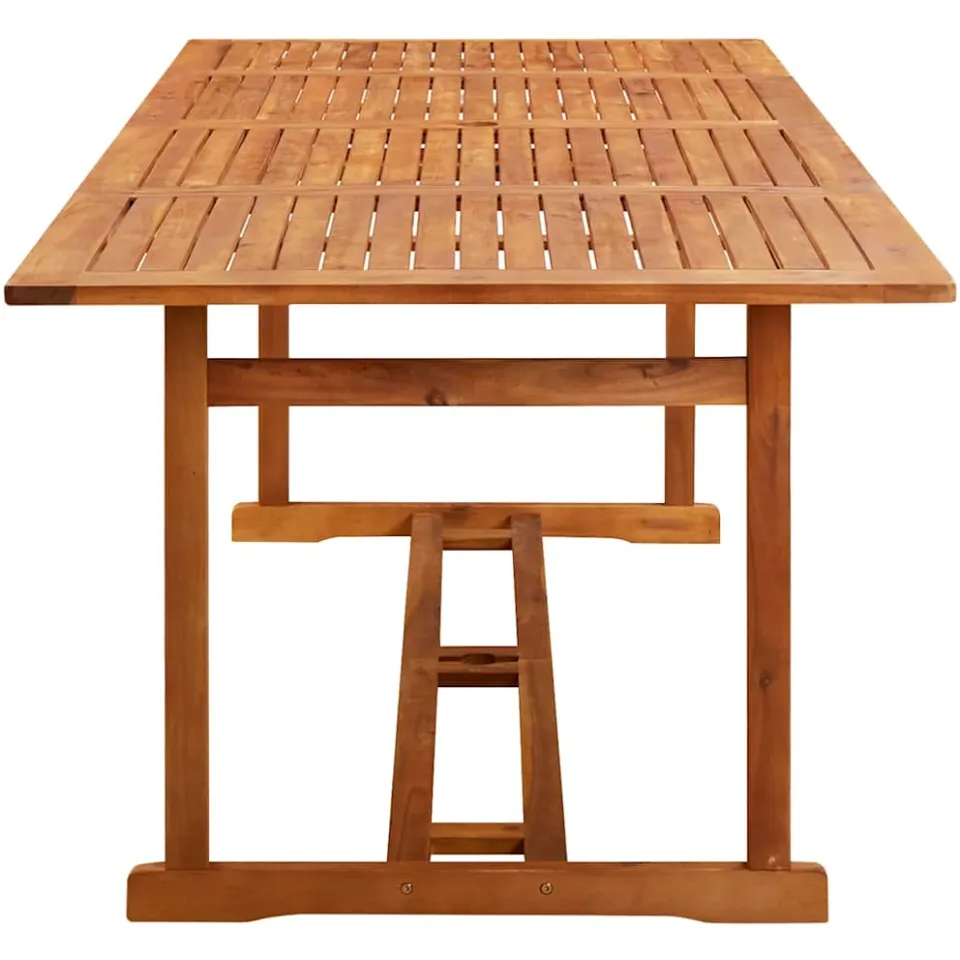 vidaXL Tuintafel 220x90x75 cm massief acaciahout bruin, foto 3