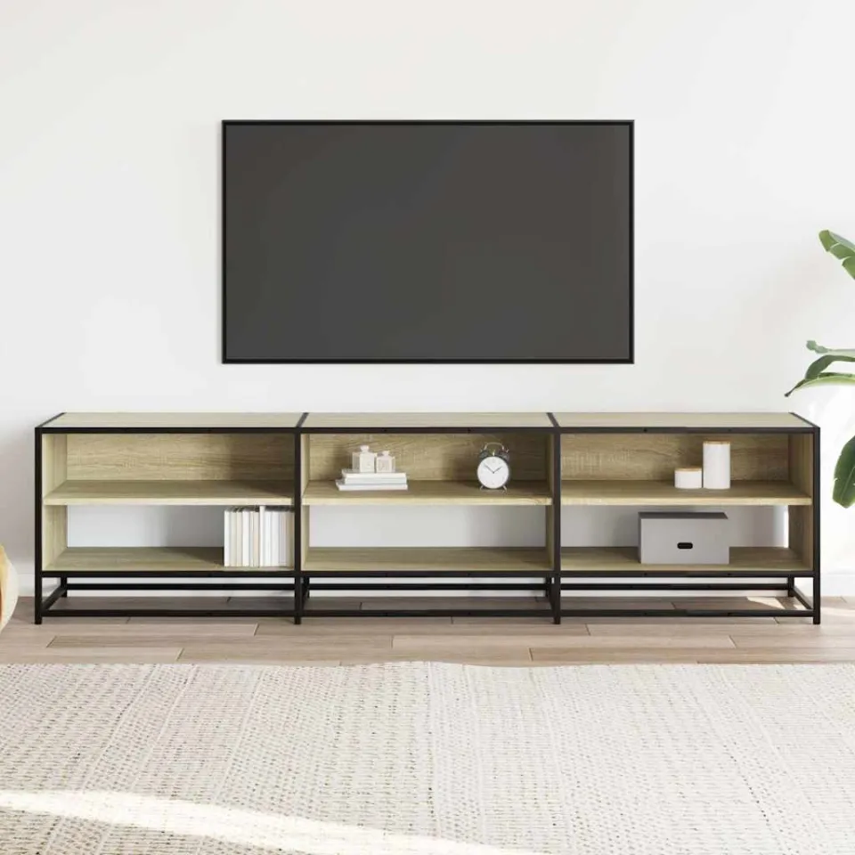 vidaXL Tv-meubel 18x40x46 cm bewerkt hout sonoma eikenkleurig, foto 2