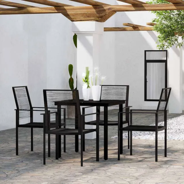 vidaXL 5-delige Tuinset zwart, foto 2
