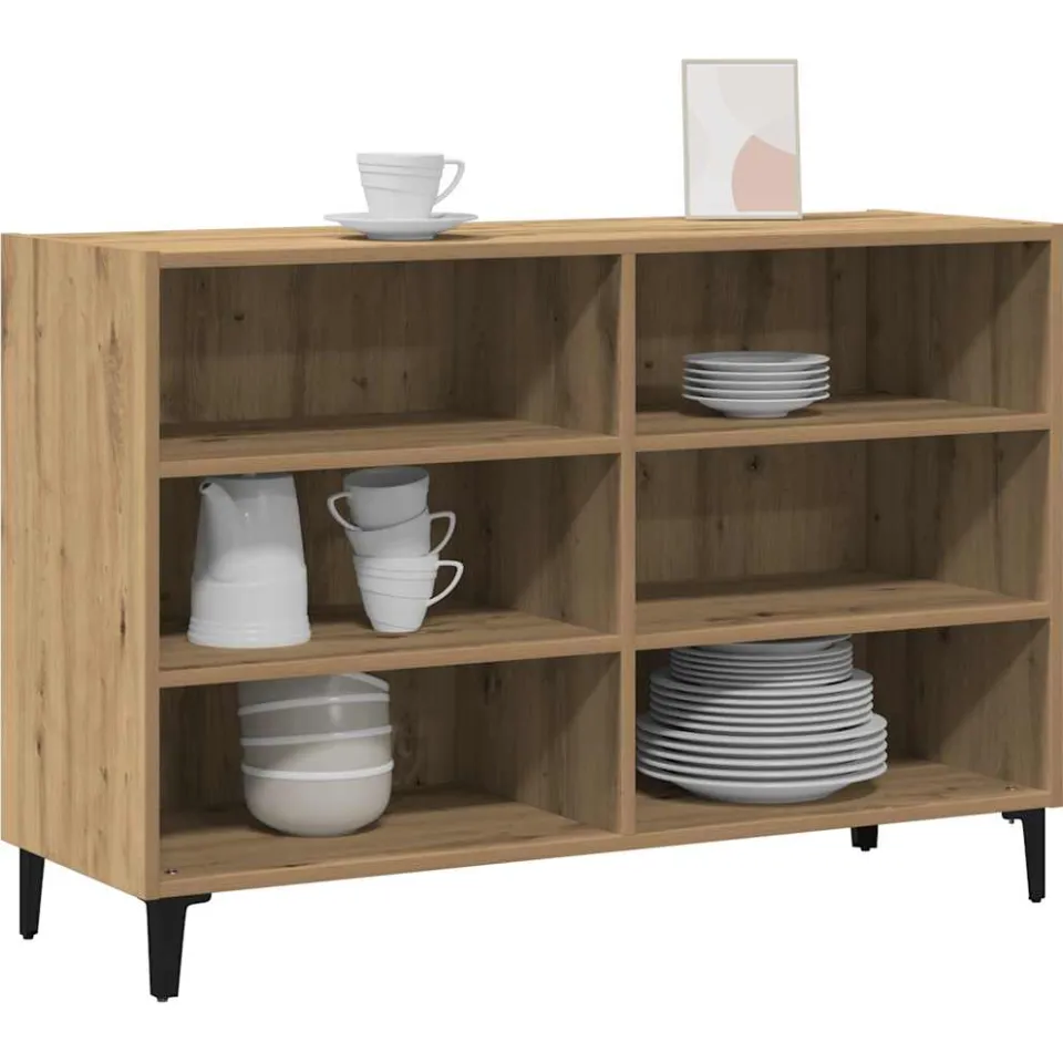 vidaXL Dressoir 103,5x35x70 cm bewerkt hout artisanaal eikenkleurig, foto 4