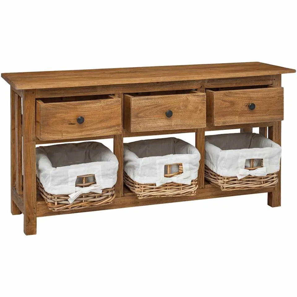 vidaXL Dressoir 100x30x50 cm massief mahoniehout bruin, foto 2