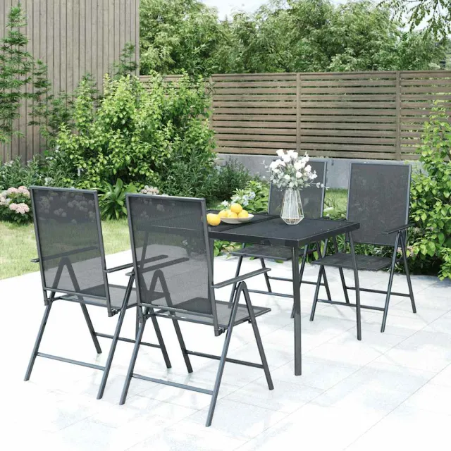 vidaXL 5-delige Tuinset staal antracietkleurig, foto 2
