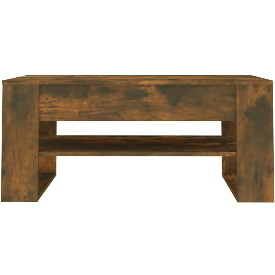 vidaXL Salontafel 102x55x45 cm bewerkt hout gerookt eikenkleurig, foto 4