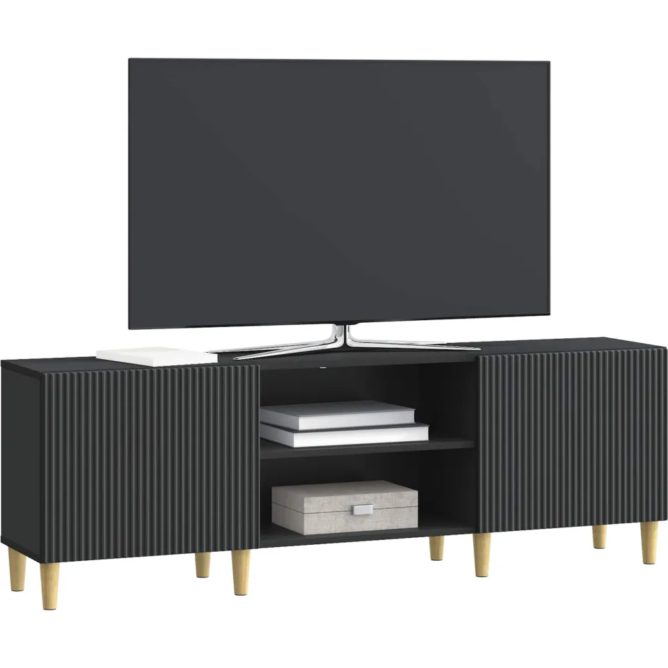 vidaXL TV-kast Zwart 150 x 31 x 50 cm Bewerkt hout